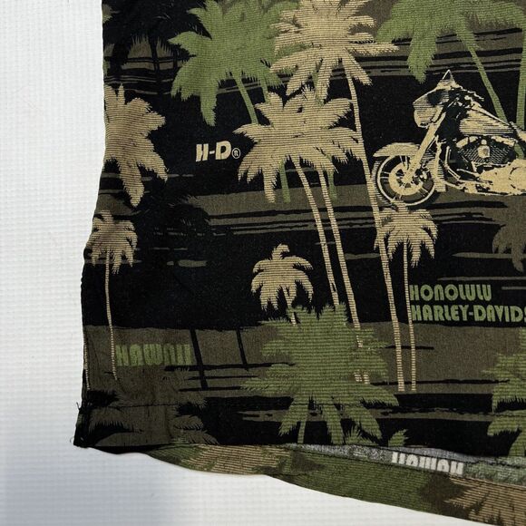 Vintage Harley Davidson Shirt Mens XL Hawaiian Aloha Motorcycle Tori Richard - Picture 8 of 11